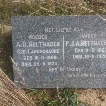 WELTHAGEN P.J.A. 1867-1913 &amp; A.D. LABUSCHAGNE 1866-1930