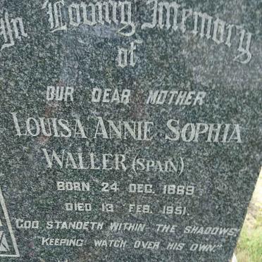 WALLER Louisa Annie Sophia 1869-1951