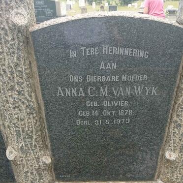 WYK Wynand W., van 1881-1955 &amp; Anna C.M. OLIVIER 1878-1973