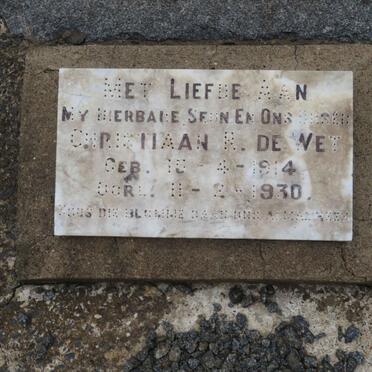 WET Christiaan R., de 1914-1930