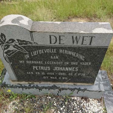 WET Petrus Johannes, de 1909-1970