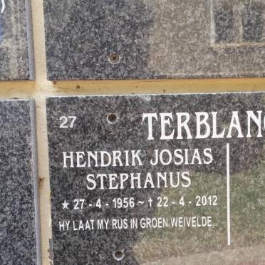TERBLANCHE Hendrik Josias Stephanus 1956-2012