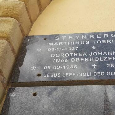 STEYNBERG Marthinus Toerien 1937- &amp; Dorothea Johanna OBERHOLZER 1936-2013