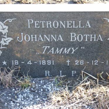 BOTHA Petronella Johanna 1891-1971