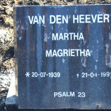 HEEVER Martha Magrietha, van den 1939-1991