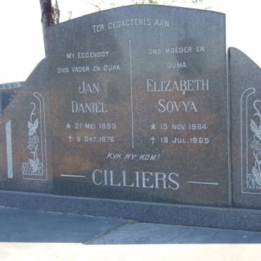 CILLIERS Jan Daniel 1893-1976 &amp; Elizabeth Sovya 1894-1985