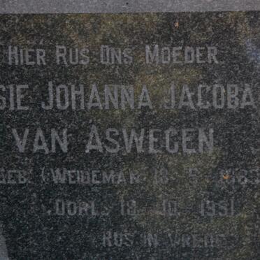 ASWEGEN Elsie Johanna Jacoba, van nee WEIDEMAN -1951