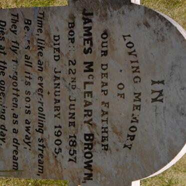 BROWN James McLeary 1857-1905