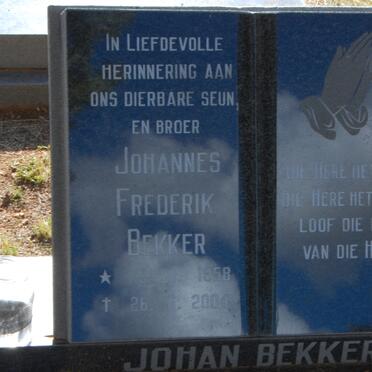 BEKKER Johannes Frederik 1958-2000