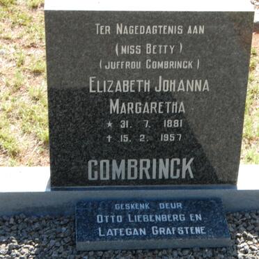 COMBRINCK Elizabeth Johanna Margaretha 1881-1957
