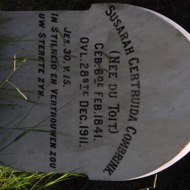 COMBRINK Susarah Gertruida nee DU TOIT 1841-1911