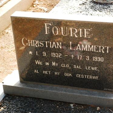 FOURIE Christian Lammert 1932-1990