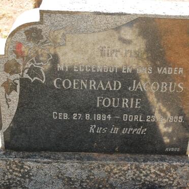 FOURIE Coenraad Jacobus 1894-1955