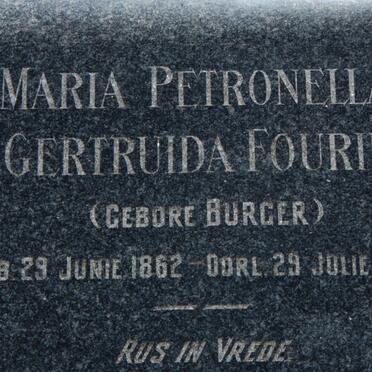 FOURIE Maria Petronella Gertruida nee BURGER 1862-1931