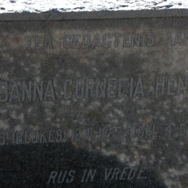 HENNING Susanna Cornelia nee BEUKES 1887-1966