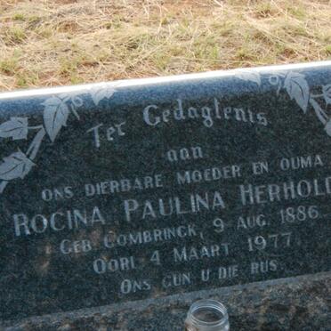 HERHOLDT Rocina Paulina nee COMBRINCK 1886-1977