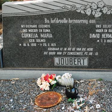 JOUBERT David Hermanus 1907-1996 &amp; Cornelia Maria SOLMS 1910-1971