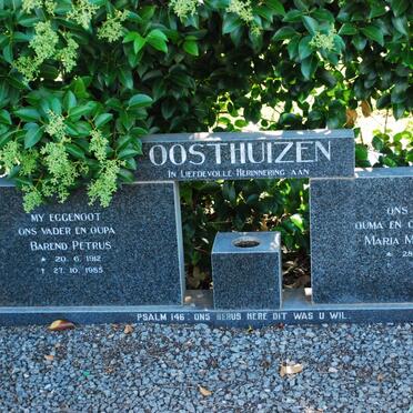 OOSTHUIZEN Barend Petrus 1912-1985 &amp; Maria Margaretha 1915-1996