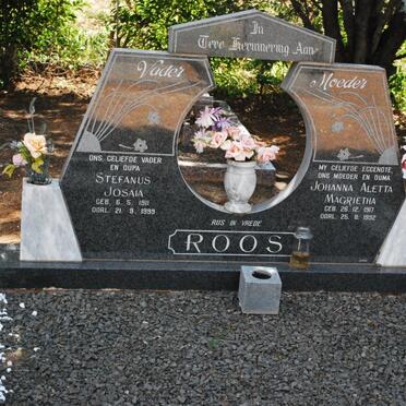 ROOS Stefanus Josaia 1911-1999 &amp; Johanna Aletta Magrietha 1917-1992