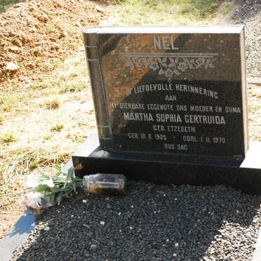 NEL Martha Sophia Gertruida nee ETSEBETH 1905-1970