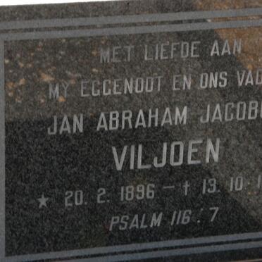 VILJOEN Jan Abraham Jacobus 1896-1977
