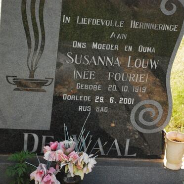 WAAL Susanna Louw, de nee FOURIE 1919-2001