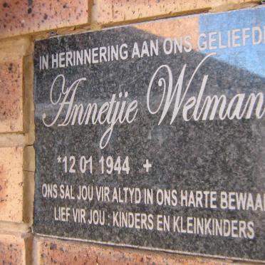 WELMAN Annetjie 1944-