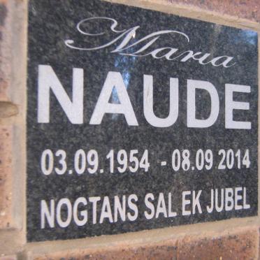 NAUDE Maria 1954-2014