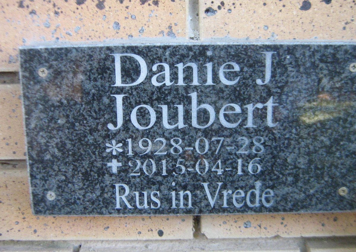 JOUBERT Danie J. 1928-2015