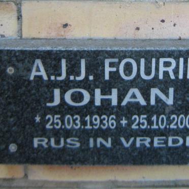 FOURIE A.J.J. 1936-2009