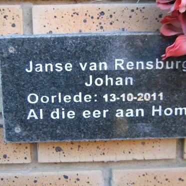 RENSBURG Johan, Janse van -2011
