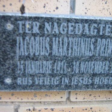 PRINSLOO Jacobus Marthinus 1921-2008