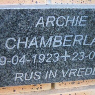 CHAMBERLAIN Archie 1923-2005