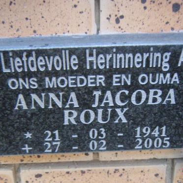 ROUX Anna Jacoba 1941-2005