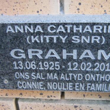 GRAHAM Anna Catharina 1925-2011