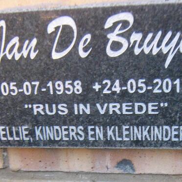 BRUYN Jan, de 1958-2014
