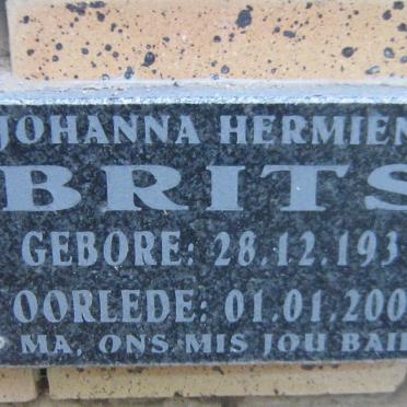 BRITS Johanna Hermiena 1931-2009