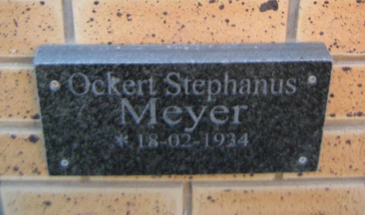 MEYER Ockert Stephanus 1934-