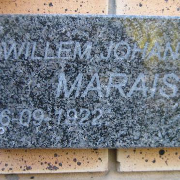 MARAIS Willem Johannes 1922-