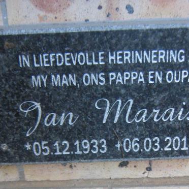 MARAIS Jan 1933-2012