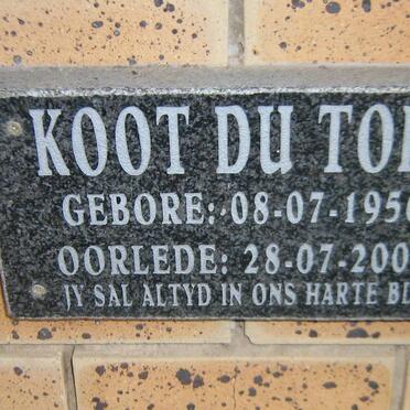 TOIT Koot, du 1956-2008