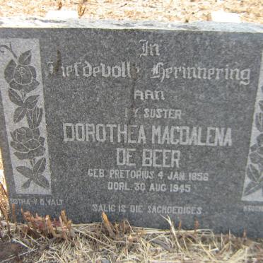 BEER Dorothea Magdalena, de nee PRETORIUS 1856-1945