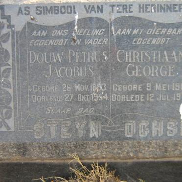 STEYN Douw Petrus Jacobus 1883-1954 :: OCHSE Christiaan George 1905-1975