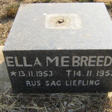BREEDT Ella M.E. 1953-1953