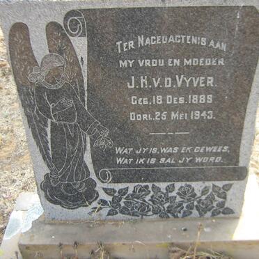 VYVER J.H., v.d. 1889-1943