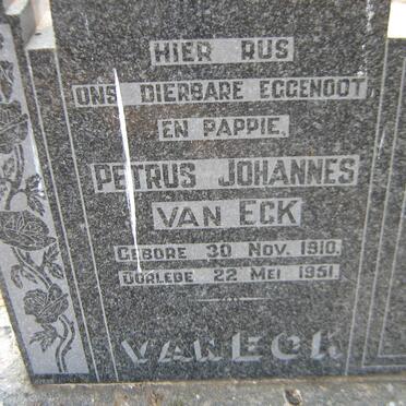 ECK Petrus Johannes, van 1910-1951