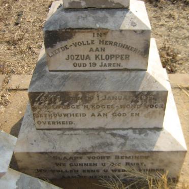 KLOPPER Jozua -1915
