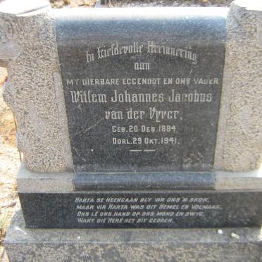 VYVER Willem Johannes Jacobus, van der 1884-1941