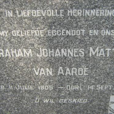 AARDE Abraham Johannes Matthys, van 1905-1958