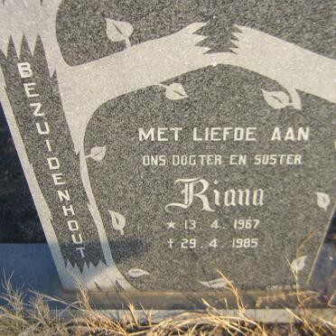 BEZUIDENHOUT Riana 1967-1985